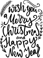 Christtmas lettering typography hand written phrase