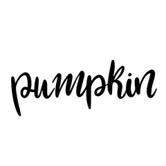 Pumpkin thanksgiving lettering typography hand written phrase