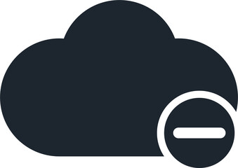 Cloud icon and Minus symbol.