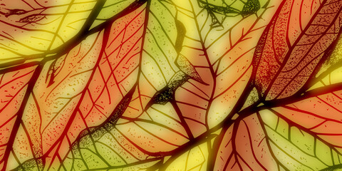 Autumn background of leaves, vector design