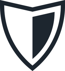 Protection shield icon, Antivirus icon.