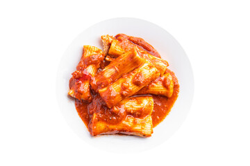 meat cannelloni pasta dish stuffed tomato sauce healthy meal food snack diet on the table copy space food background