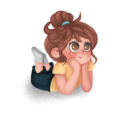 cute girl cartoon