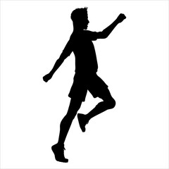 Fototapeta na wymiar art illustration abstract symbol youth day logo silhouette icon of male boy young man person dance party freedom