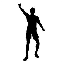 art illustration abstract symbol youth day logo silhouette icon of male boy young man person dance party freedom