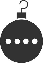 bell icon, Winter elements black shadow.