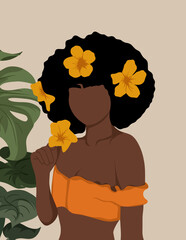 Modern art prints in boho style. Premium Vector