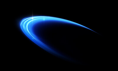 Curve light effect, bright light, ray of light.