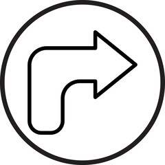 Turn Right Icon Style