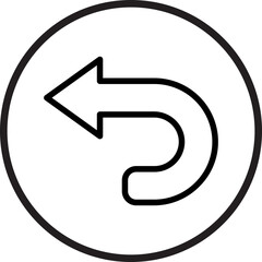 Curved Left Icon Style