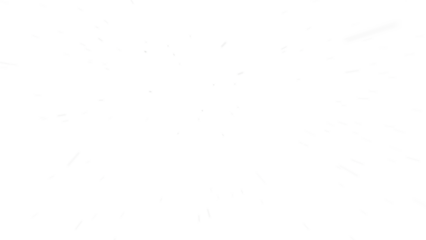 First person view or camera view in a snow storm or blizzard against wind, transparent background in png format.