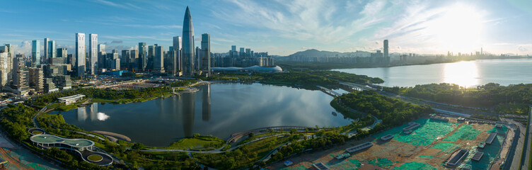 Aerial view of landscape in Shenzhen city,China