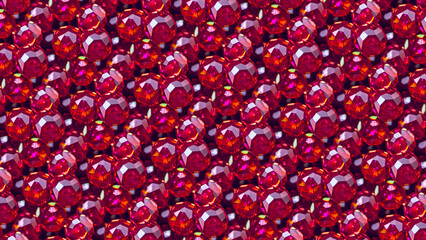 3D-image of sparkling ruby gems. Abstract 8K background