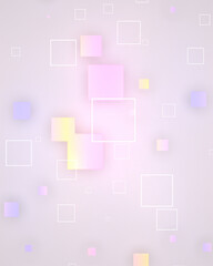 3d rendered bright gradient color square tiles background.