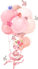 Cute little girl ballerina - 537774565