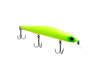 Light green wobbler on a white background