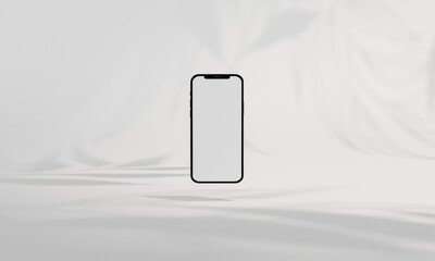 Minimalist modern clay mockup smartphones for presentation, application display, information graphics etc. 3D rendering