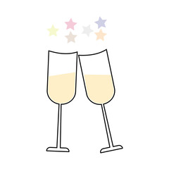 two glasses of champagne