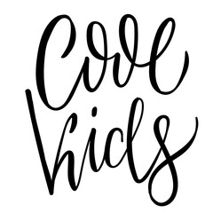 Hand drawn kids lettering 