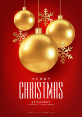 Christmas holiday Flyer design. Creative holiday poster.