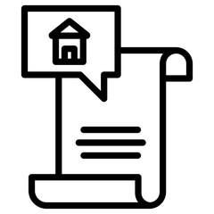 house sale letter icon