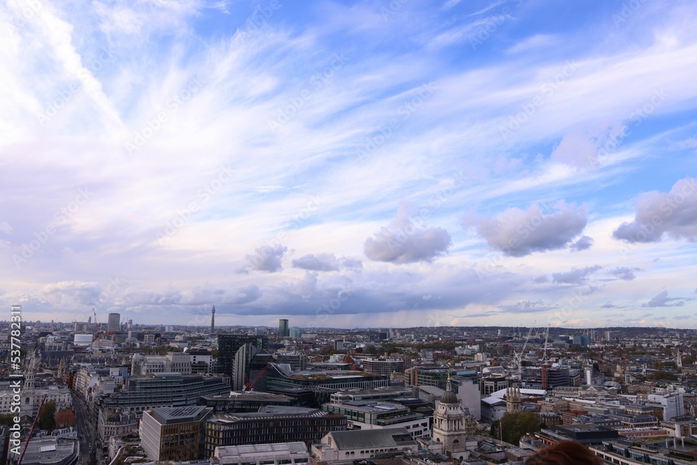 Wall mural beautiful cloudscape above london. england, united kingdom.