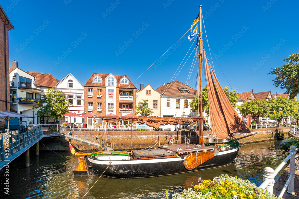 Poster plattbodenschiff im alten fleth in buxtehude