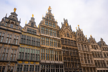 Fototapeta na wymiar Grote markt , town square in old town of Antwerp surround with classical building since medieval : Antwerp , Belgium : November 29 , 2019