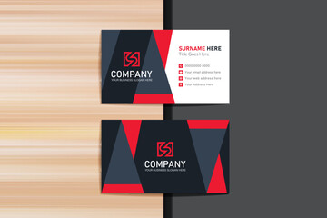 Business card vector wood background