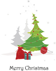 Beautiful Christmas Tree with Gifts