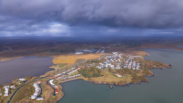 Borgarnes In Borgarfjörður Is Icelandic Town In West Iceland By Highway Number 1