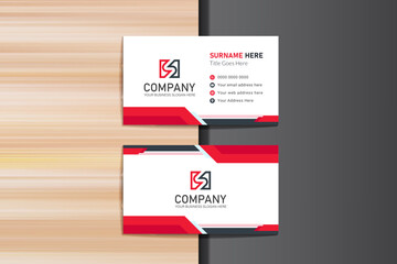 Red creative and professional business card