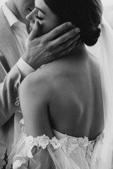 Young wedding couple on their wedding