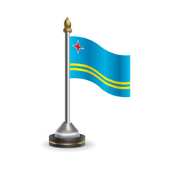 State table flag of Aruba. National symbol perfect for design, Background transparent