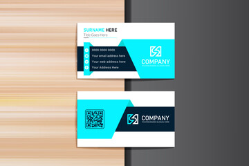 Stylish creative business card vector wood background