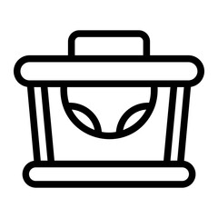 baby walker line icon