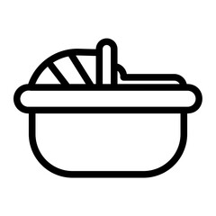 carrycot line icon