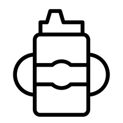 Obraz premium pacifier bottle line icon