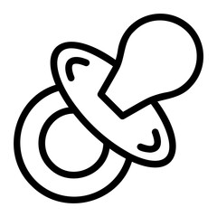 pacifier line icon