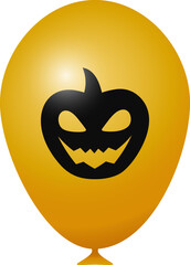 A balloon for Halloween. Realistic golden ball with pumpkin