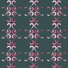 Seamless tile pattern in traditional style. Simple abstract spiral shapes. Flat vector graphics.