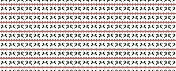 reindeer vintage christmas pattern background , red and green  pattern for xmas wallpaper