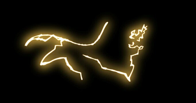 Line elements with glow effect. To customize colors use all non-linear editing tools. 