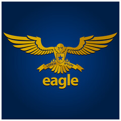 Vector illustration, eagle emblem or symbol.