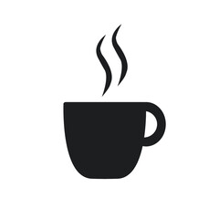 Hand drawn isolated mug, vector flat image
