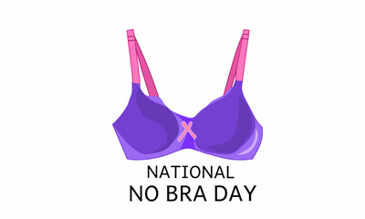 flat design. Celebrating national day without a bra. Vector illustration. Banner design. website templates.