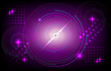 pink and white circle transform effect light background