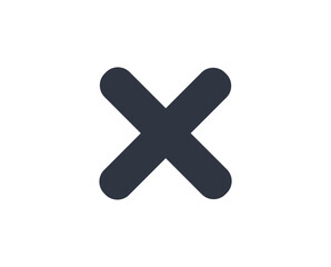 Obraz premium Isolated black cross mark