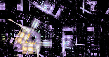 Fototapeta premium Computer generated abstract tehnology image. Three-dimensional 3D fractal texture