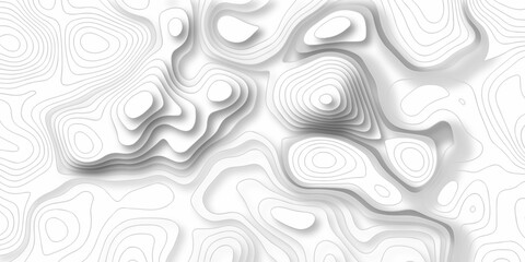 Topographic map background. silver line topography maount map contour background, geographic grid. Abstract vector illustration.	
